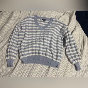 Blue & White Sweater